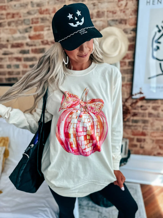 Disco Pumpkin Long Sleeve Tee