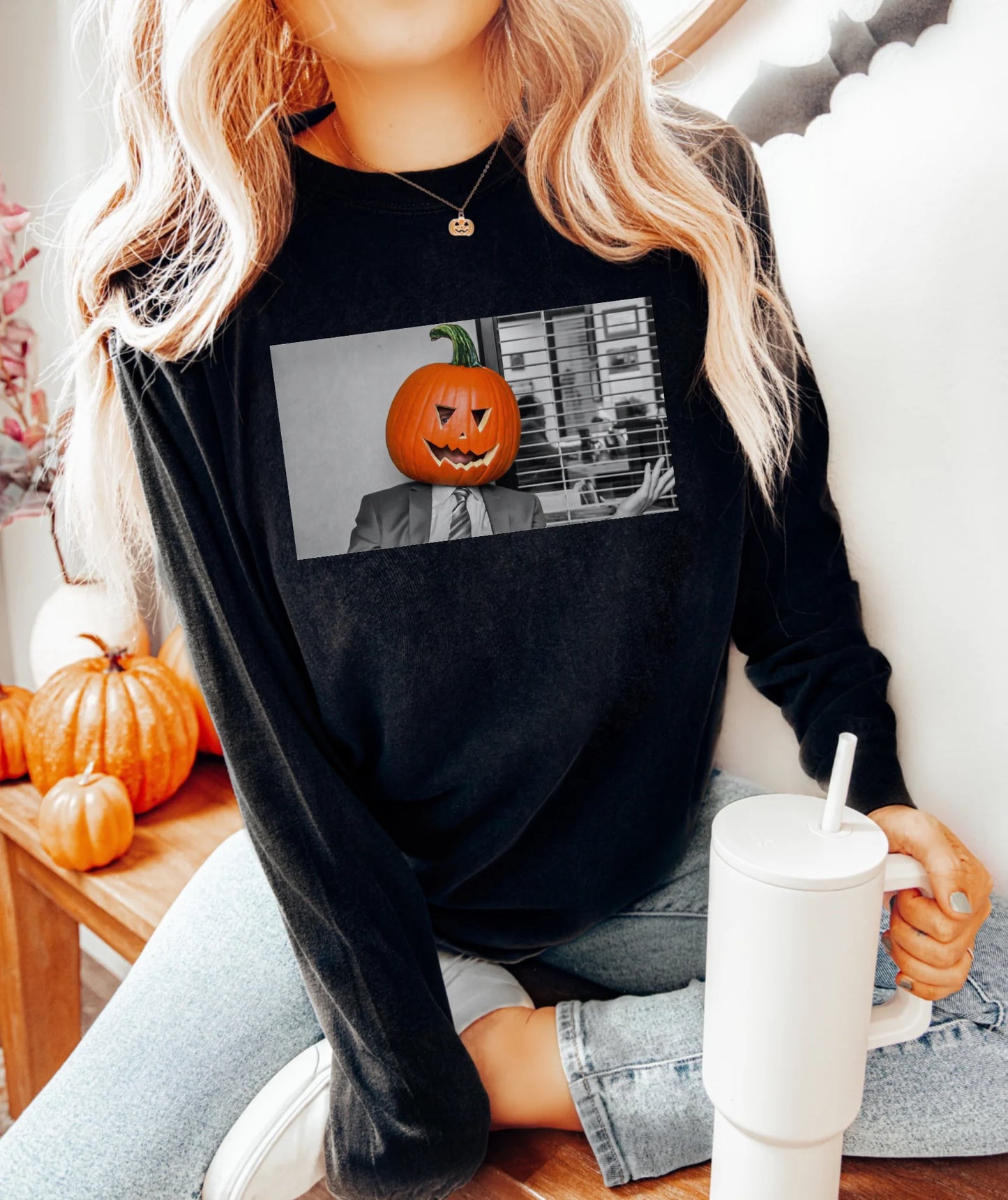 Office Pumpkin Long Sleeve/Sweatshirt
