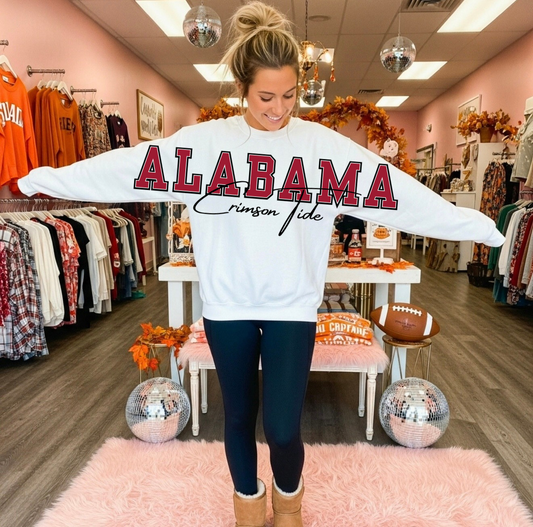 Oversized Varsity Sports Crewnecks