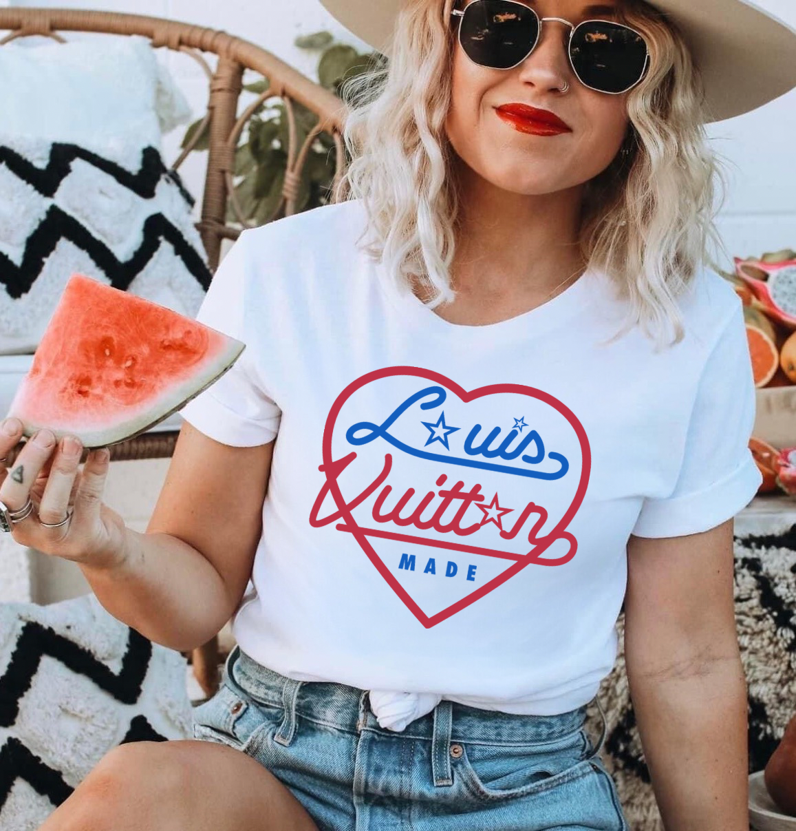 Red, White & Loui Tee