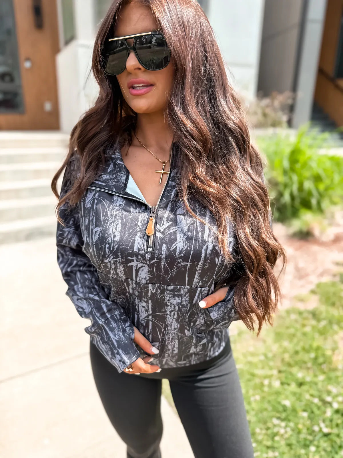 Blackout Dark Camo Summer Quarter Zip