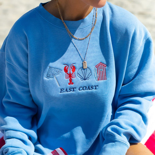 Coastal East Coast Embroidered Sweatshirt