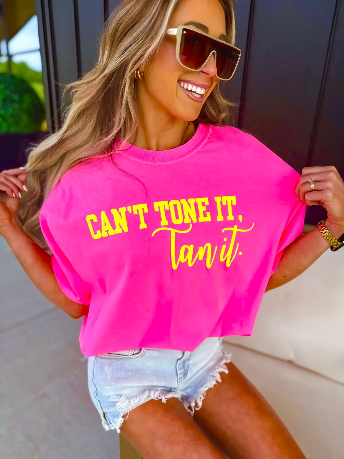 Can’t Tone It, Tan It Tee