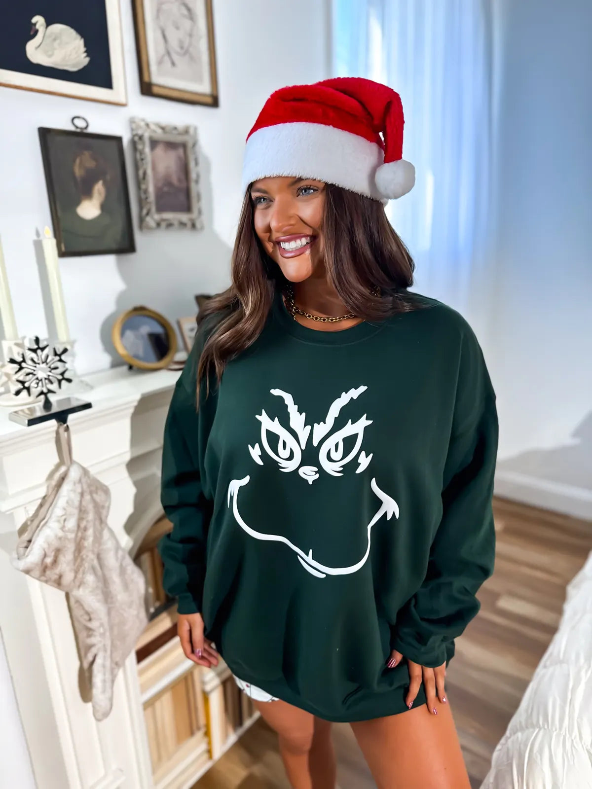 Grinch Face Sweatshirt