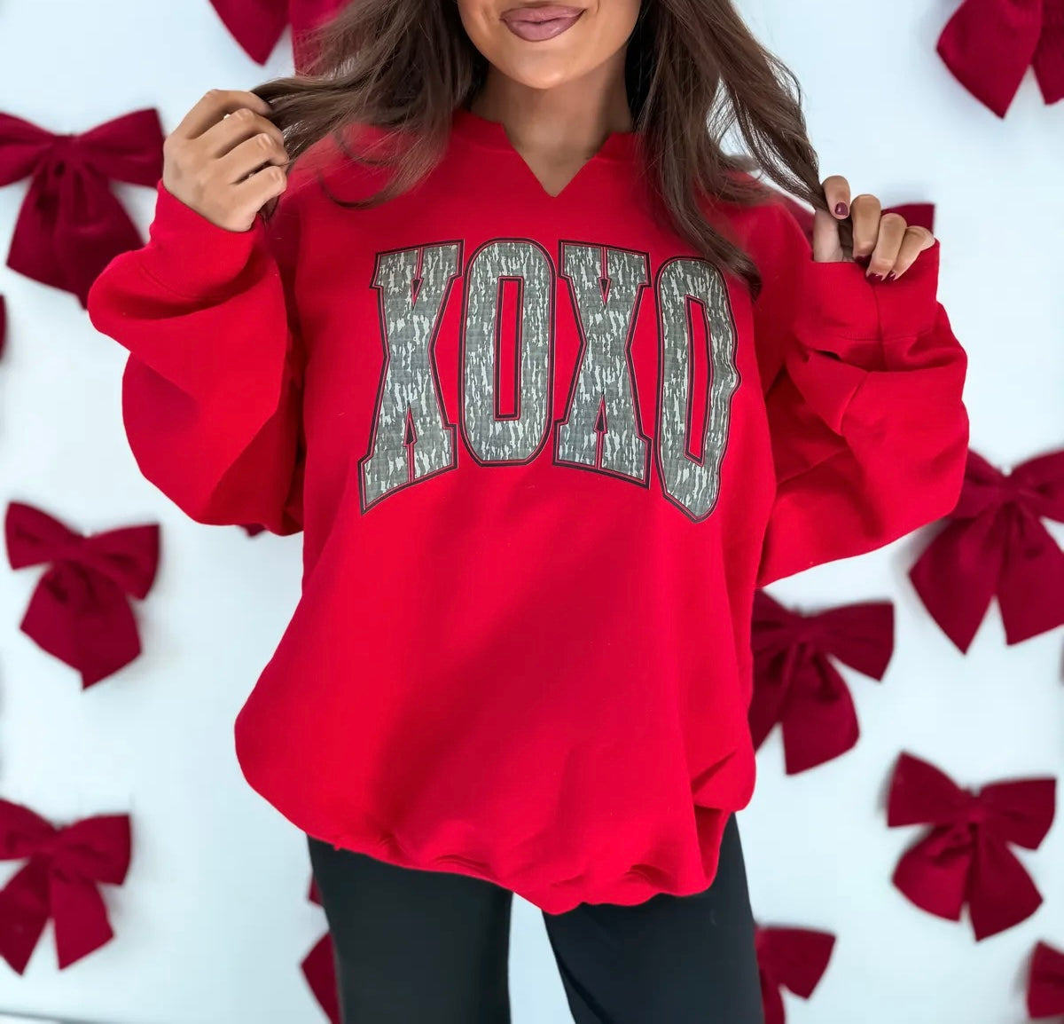 XOXO Camo Sweatshirt