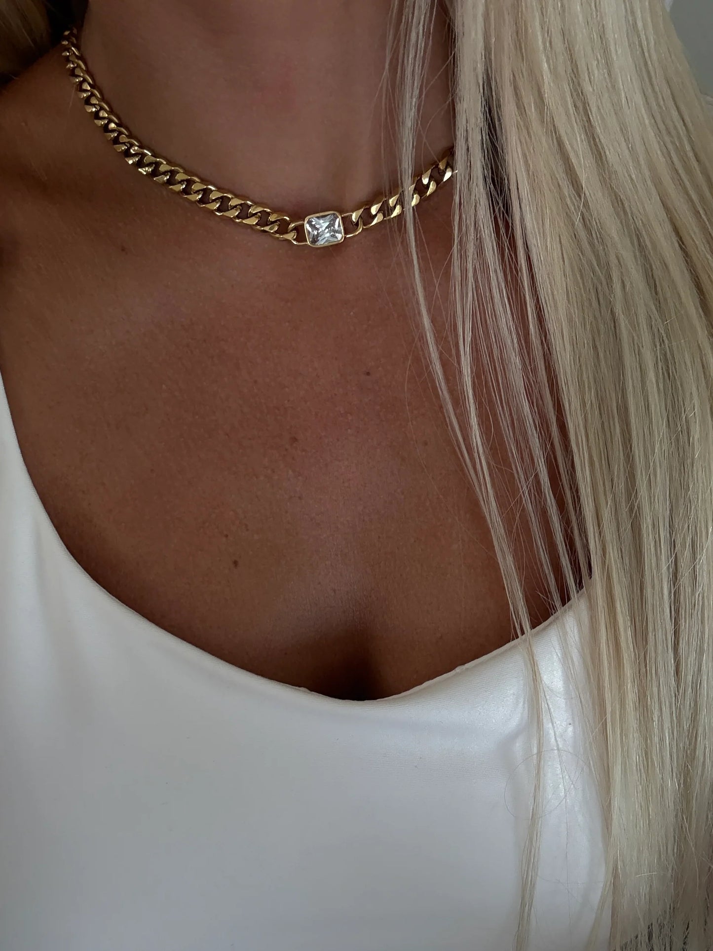 Diamond Pendant Chain Necklace