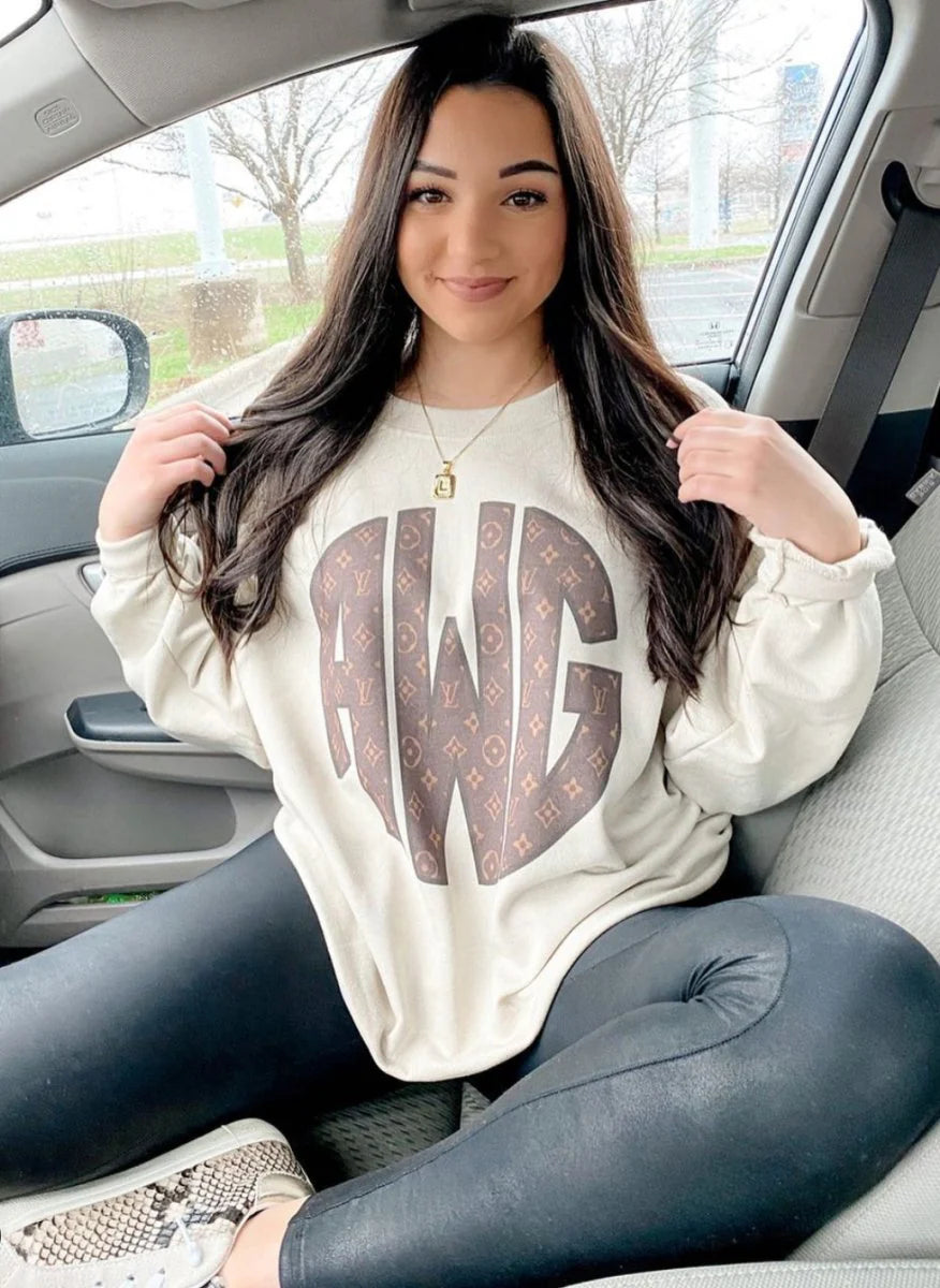 Boujee Monogram Tee/Sweatshirt