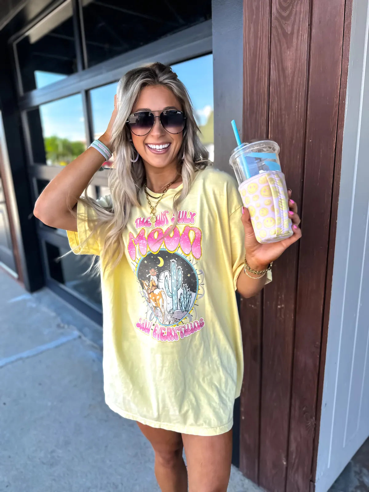 Hot July Moon Vintage Tee