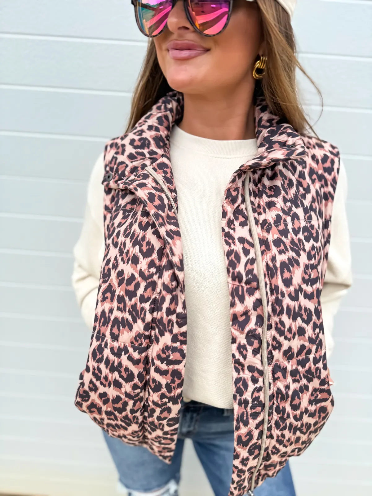 PREORDER Leopard Puffer Vest