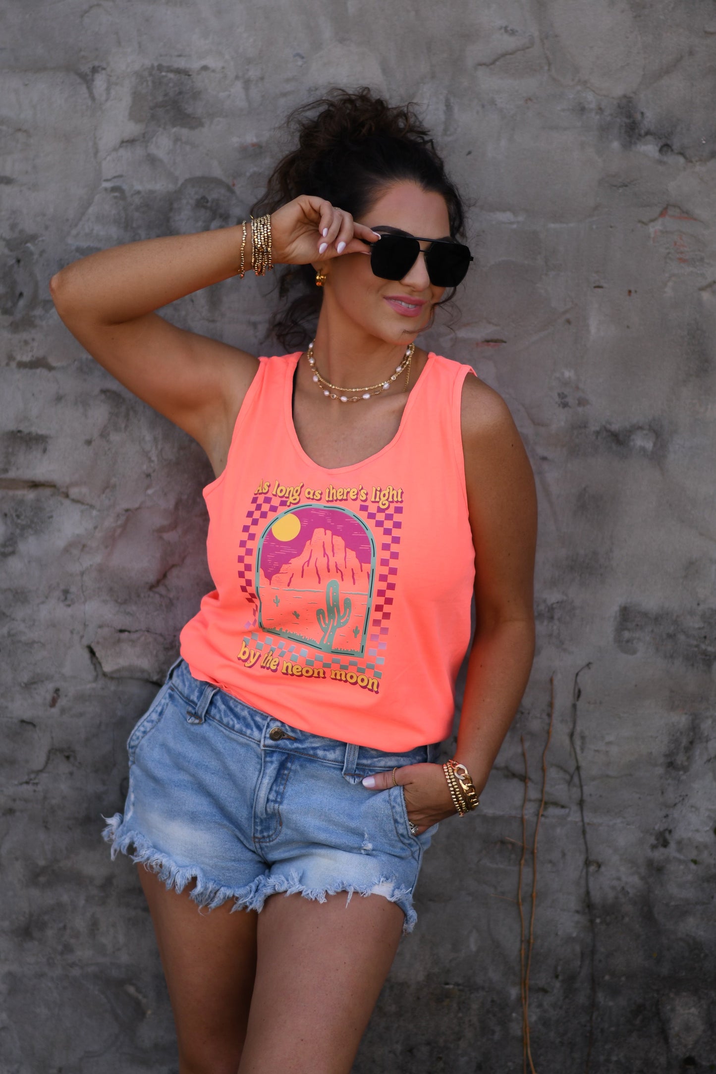 As Long As There's Light By The Neon Moon Tank/Tee