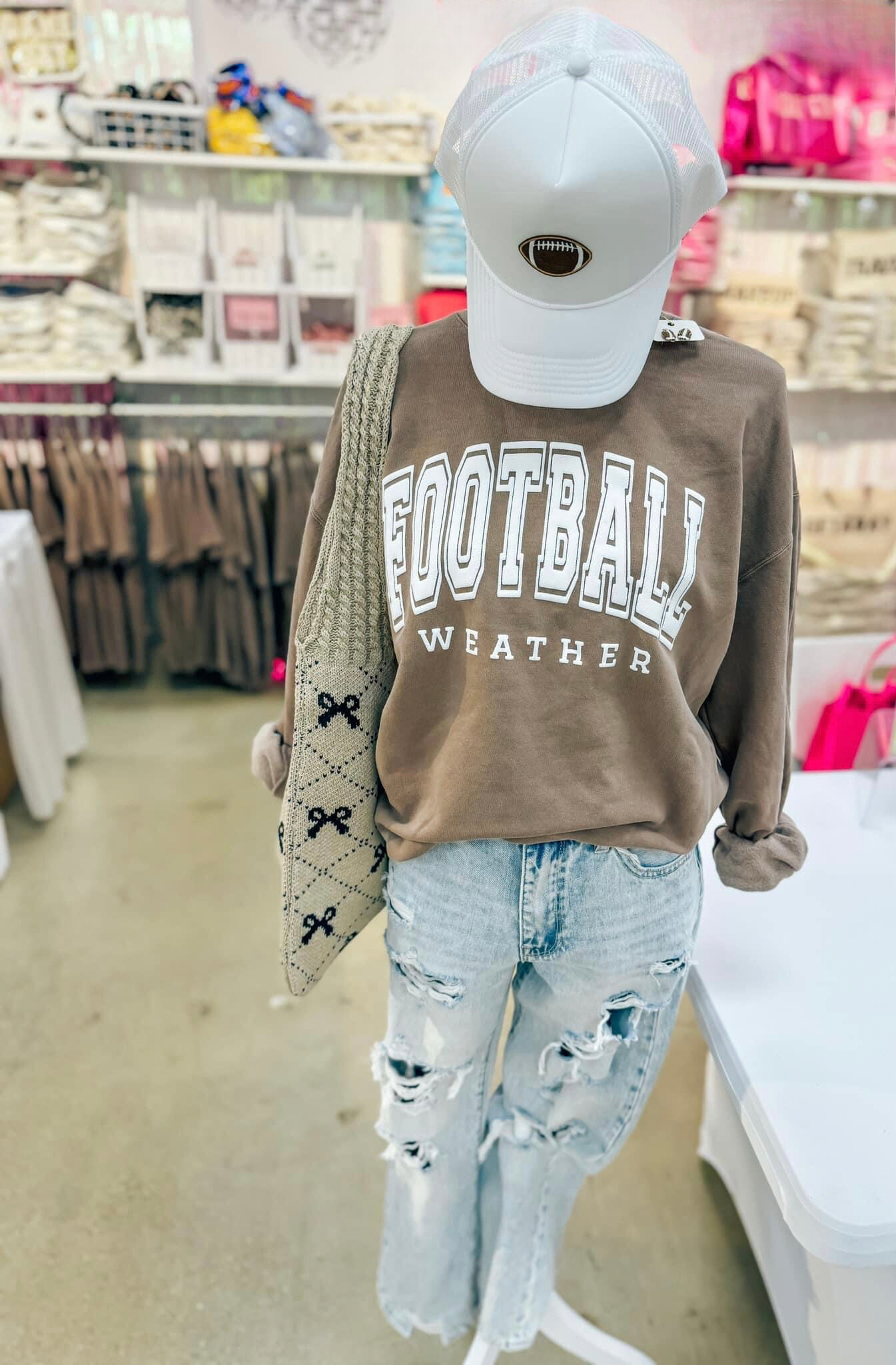 Football Weather Puff Sweatshirt