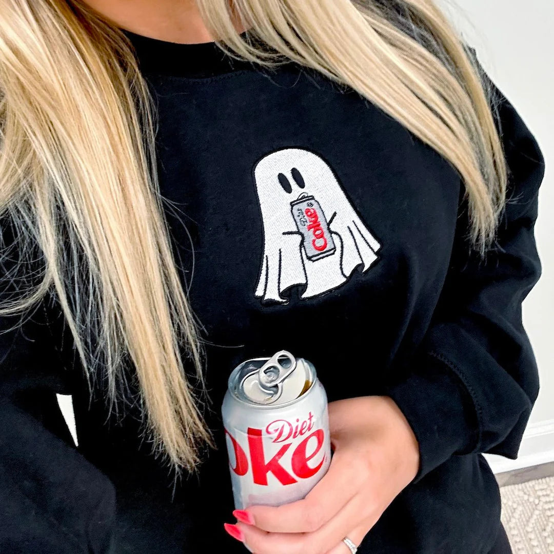 Ghostie Drinks Embroidered Sweatshirts