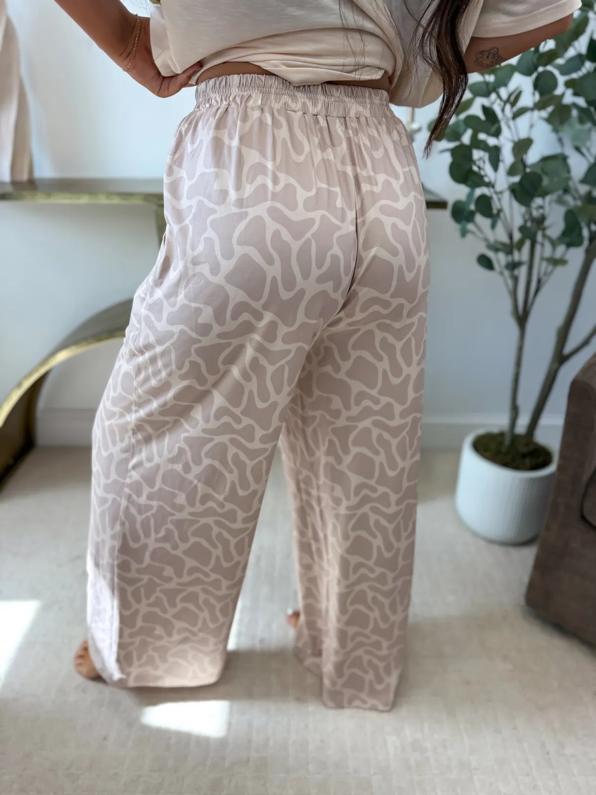 PREORDER Neutral Marsh Camo Stretchy Lounge Pants