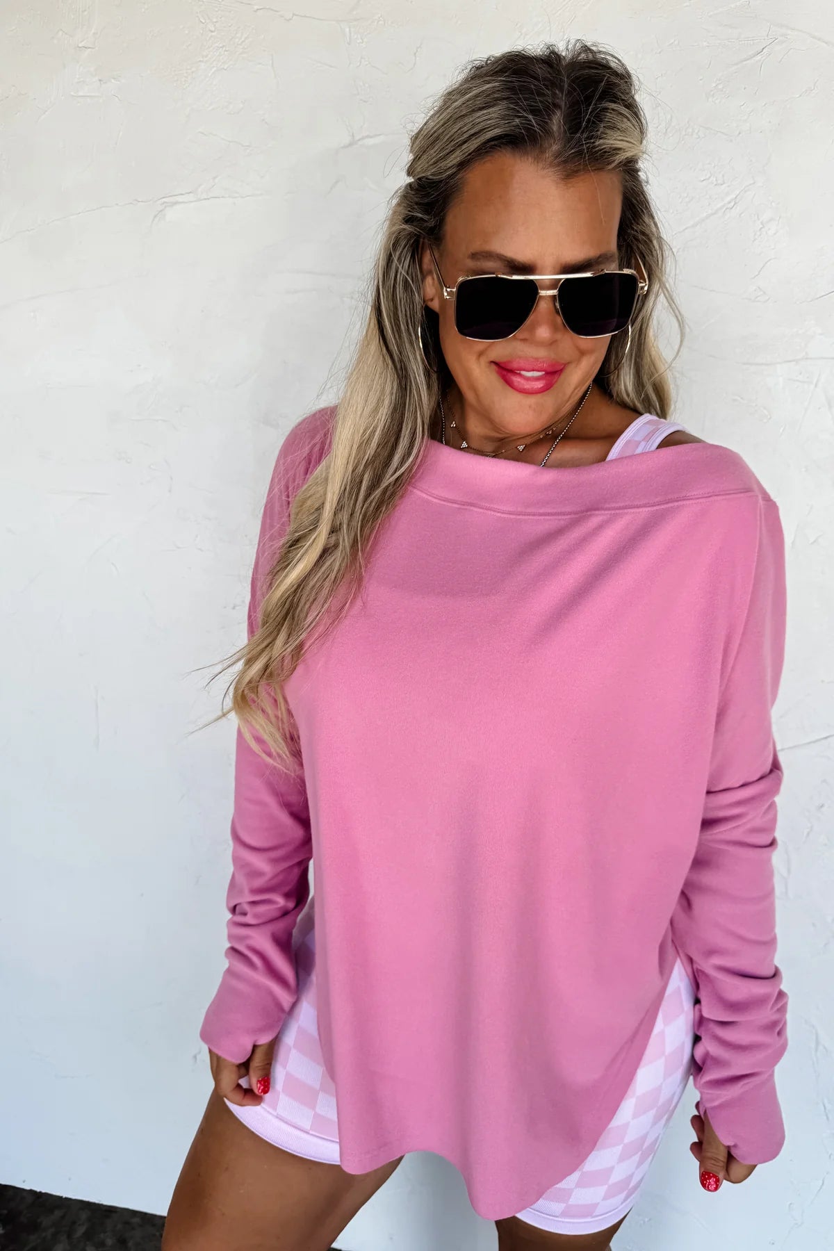 Preorder: Baby Pink Checkered Sets