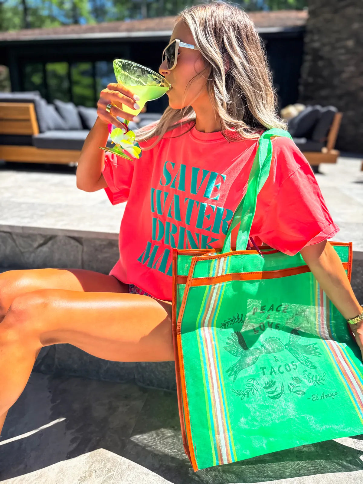 Save Water Drink Margs Watermelon Tee