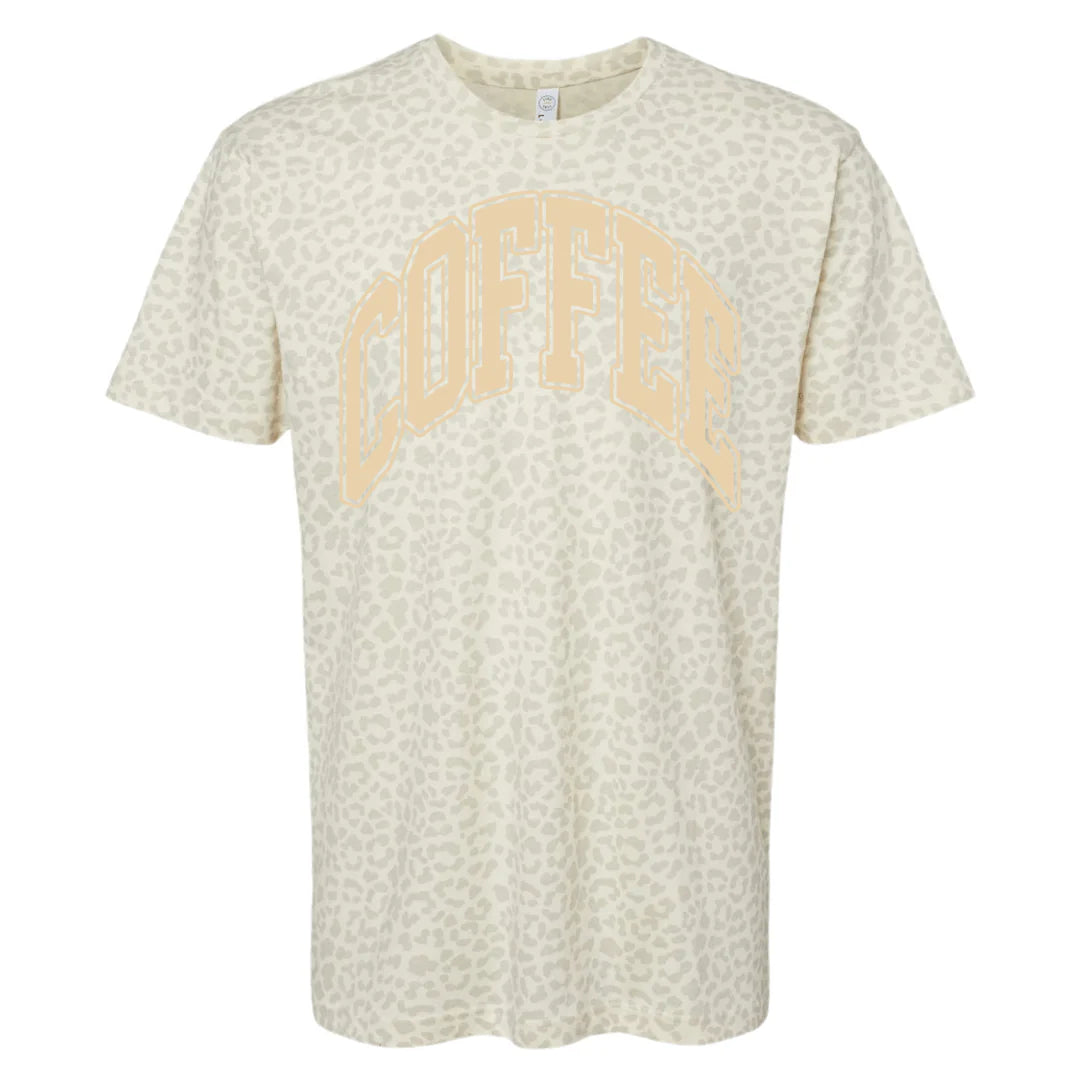 Coffee Leopard Puff Tee