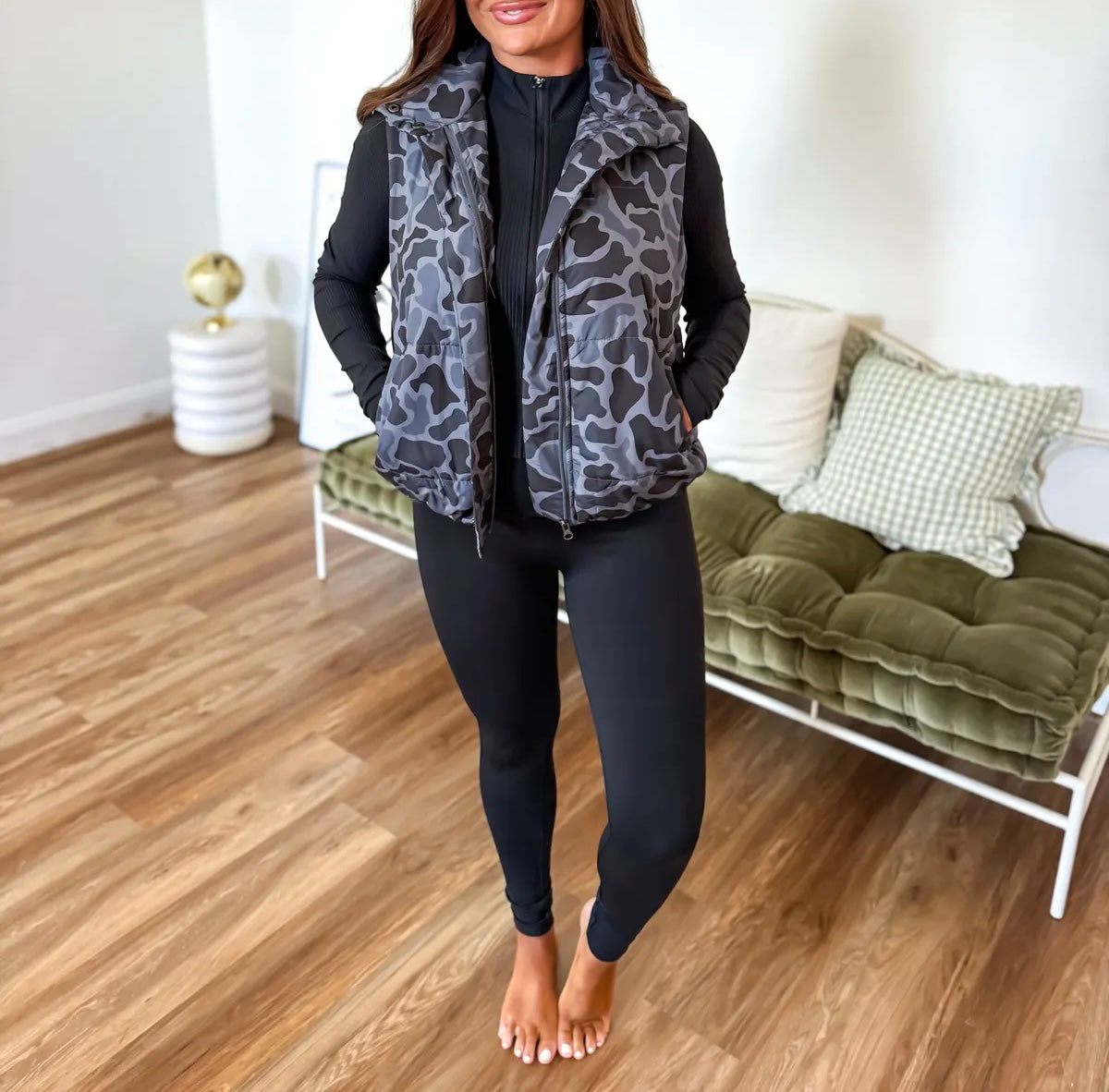 Preorder Blackout Duck Camo Puffer Vest