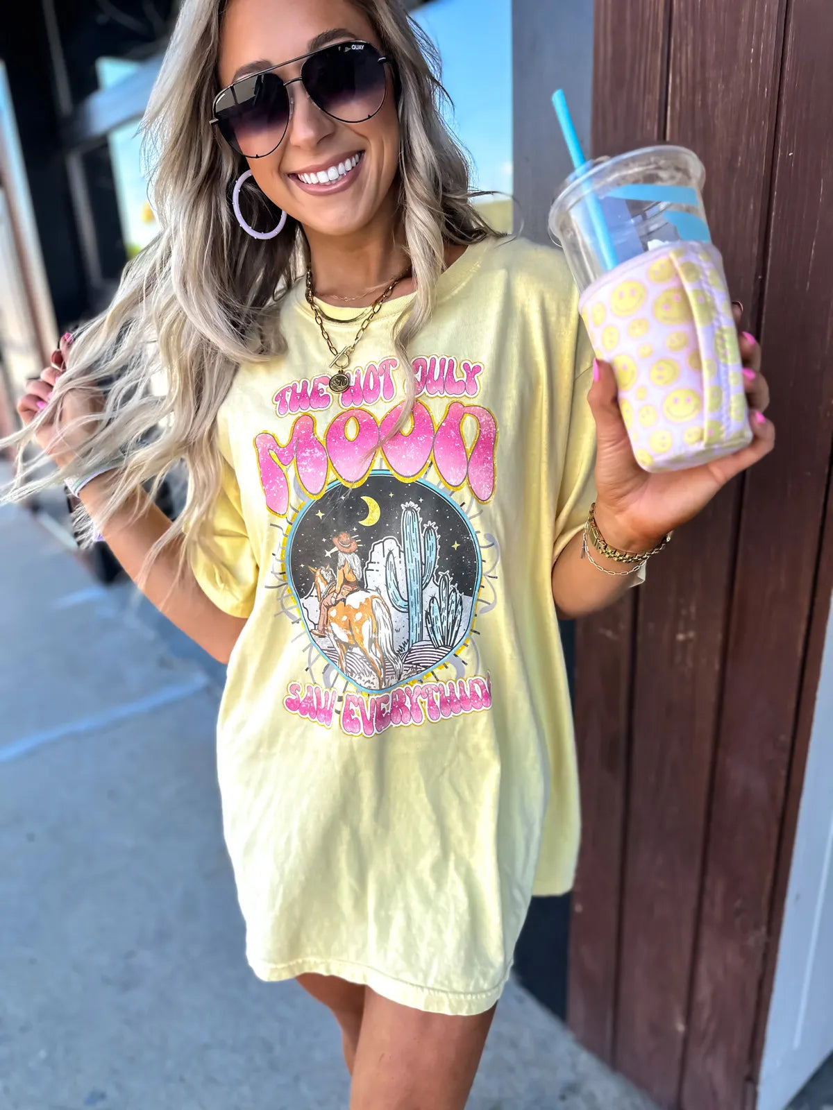 Hot July Moon Vintage Tee