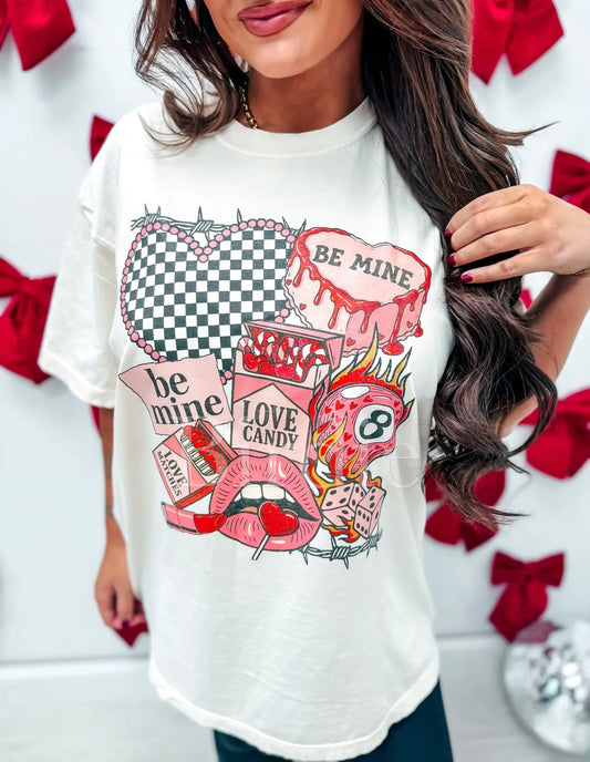 Be Mine Edgy Collage Tee