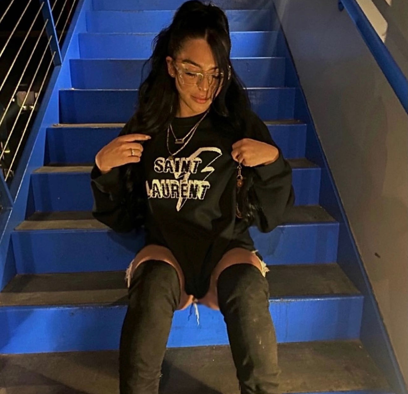 Retro Lightning Bolt Tee/Sweatshirt