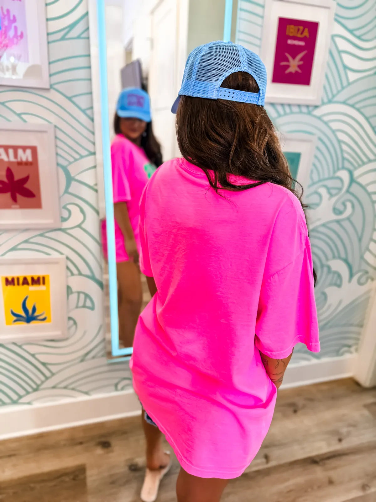 Margs Hot Pink Varsity Tee