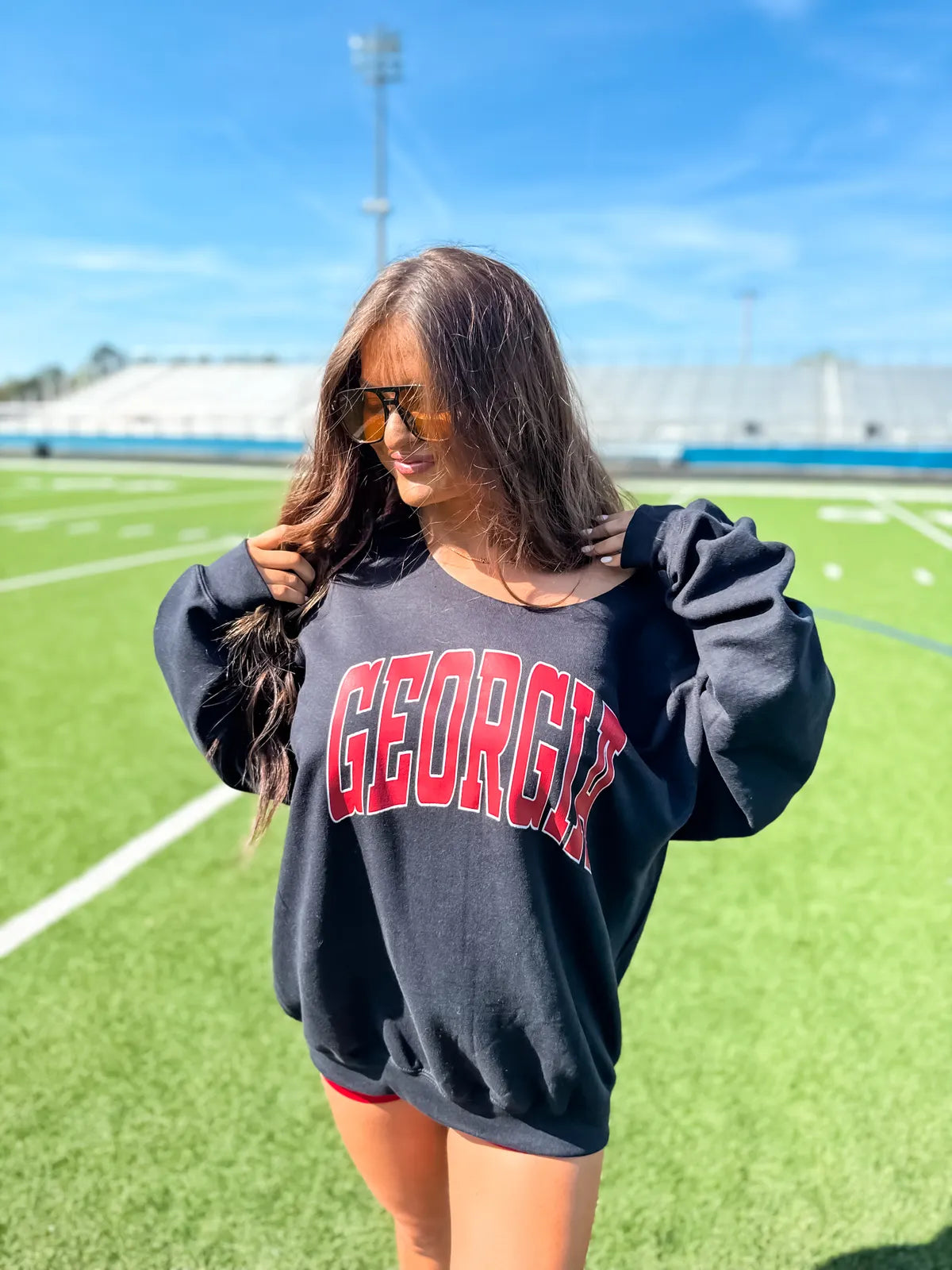 Sports Off Shoulder Sweatshirts