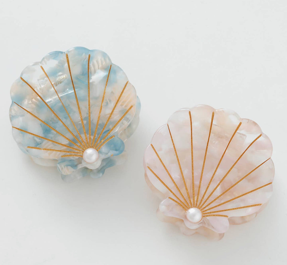 Pearl Seashell Claw Clip Set