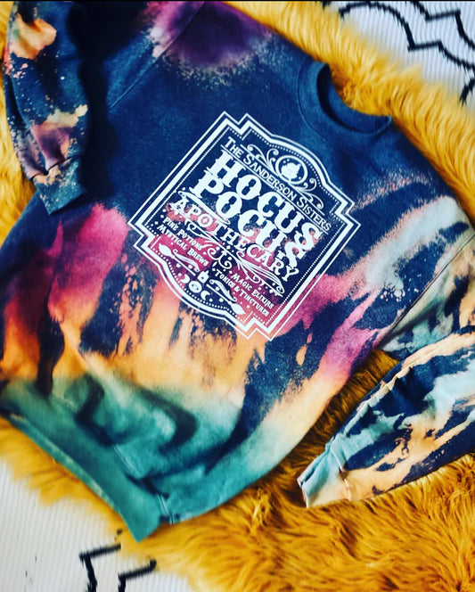 Hocus Pocus Apothocary Tie Dye Sweatshirt