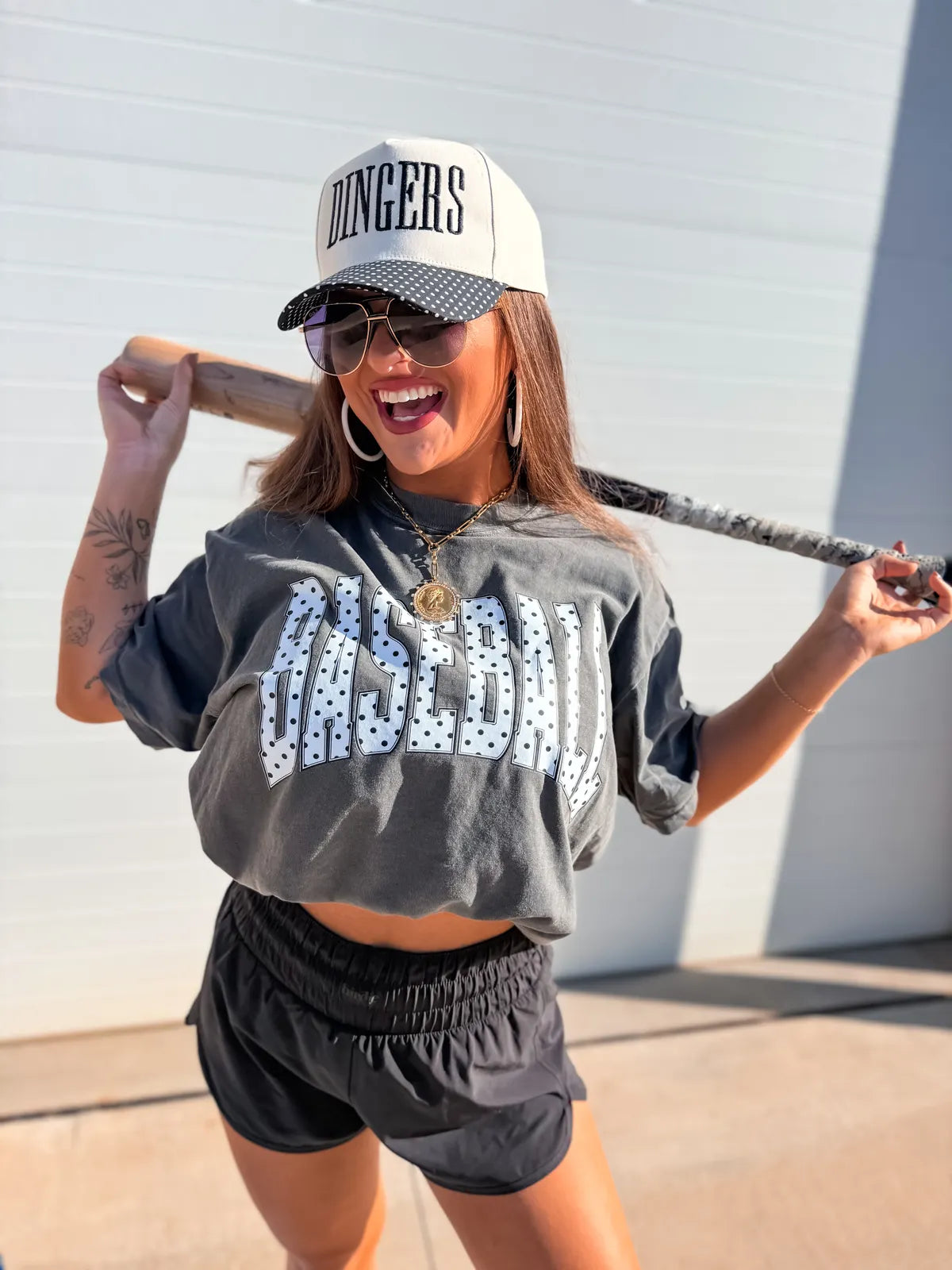 Polka Dots Baseball Tee