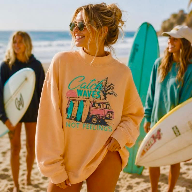 Catch Waves Mockneck
