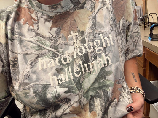 Hard Fought Hallelujah Camo Tee
