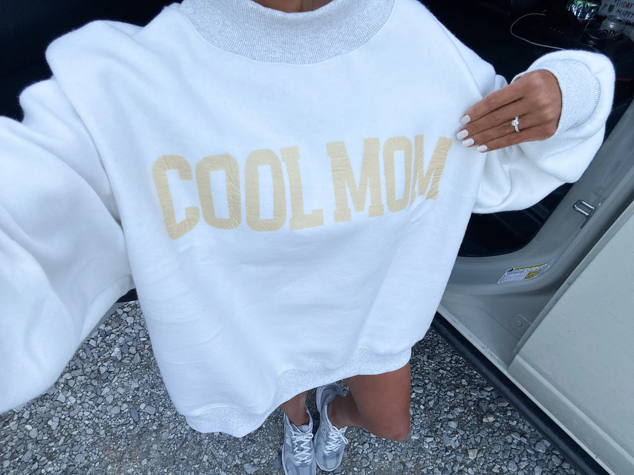Mother/Cool Mom Reversible Mockneck Sweatshirt