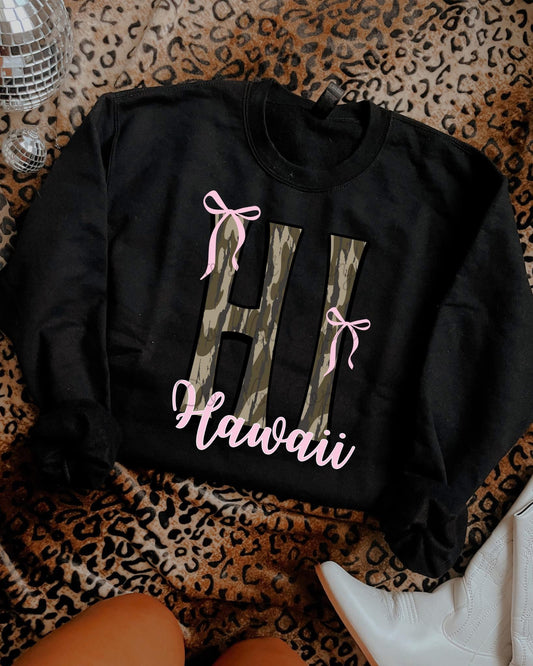 Hawaii Camo & Bows Sweatshirt