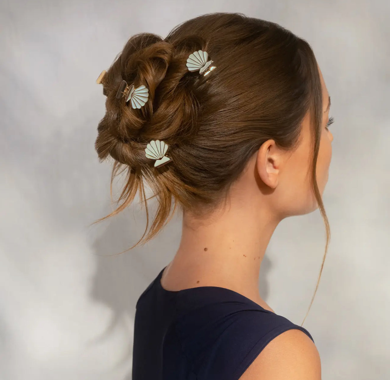 Clamshell Metal Hair Clips - 2pc Set