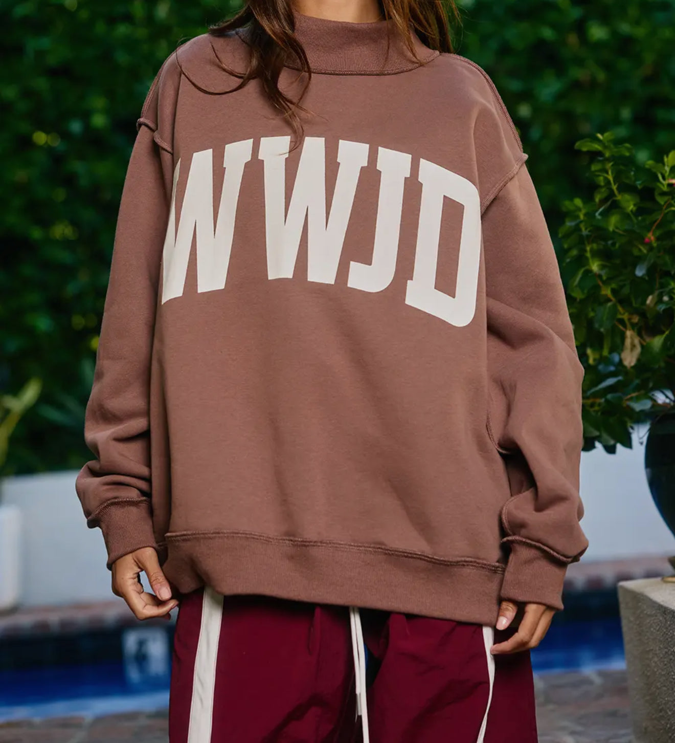 WWJD/Amen Reversible Mockneck Sweatshirt