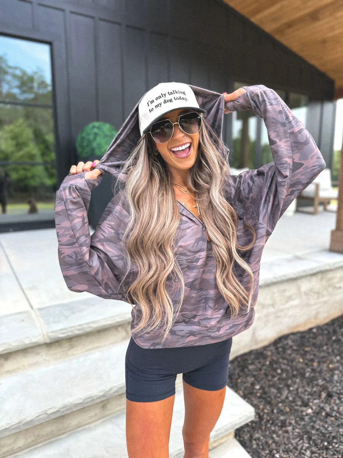 Preorder Smoked Oak Camo Summer Quarter Zip Pullover