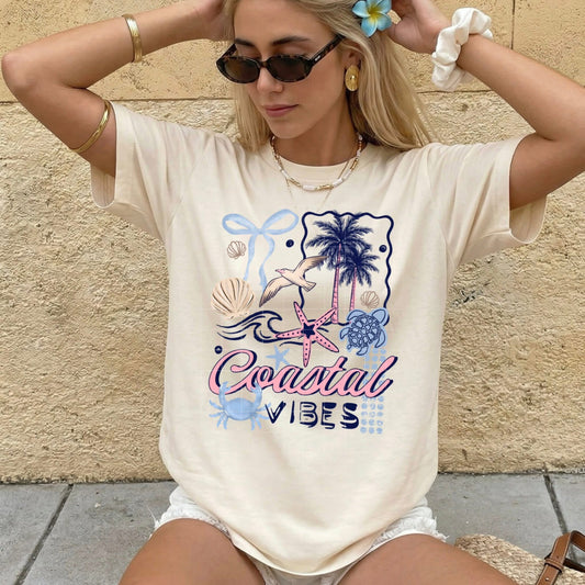 Coastal Vibes Collage Tee