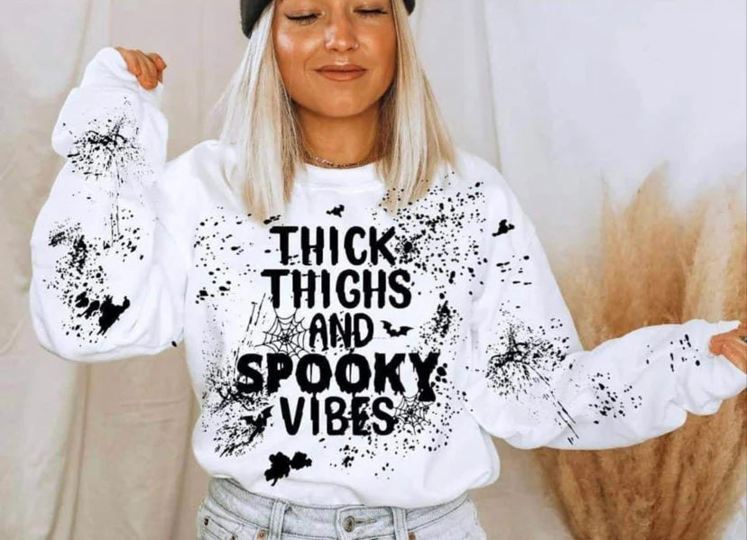 Thick Thighs and Spooky Vibes Sweatshirt