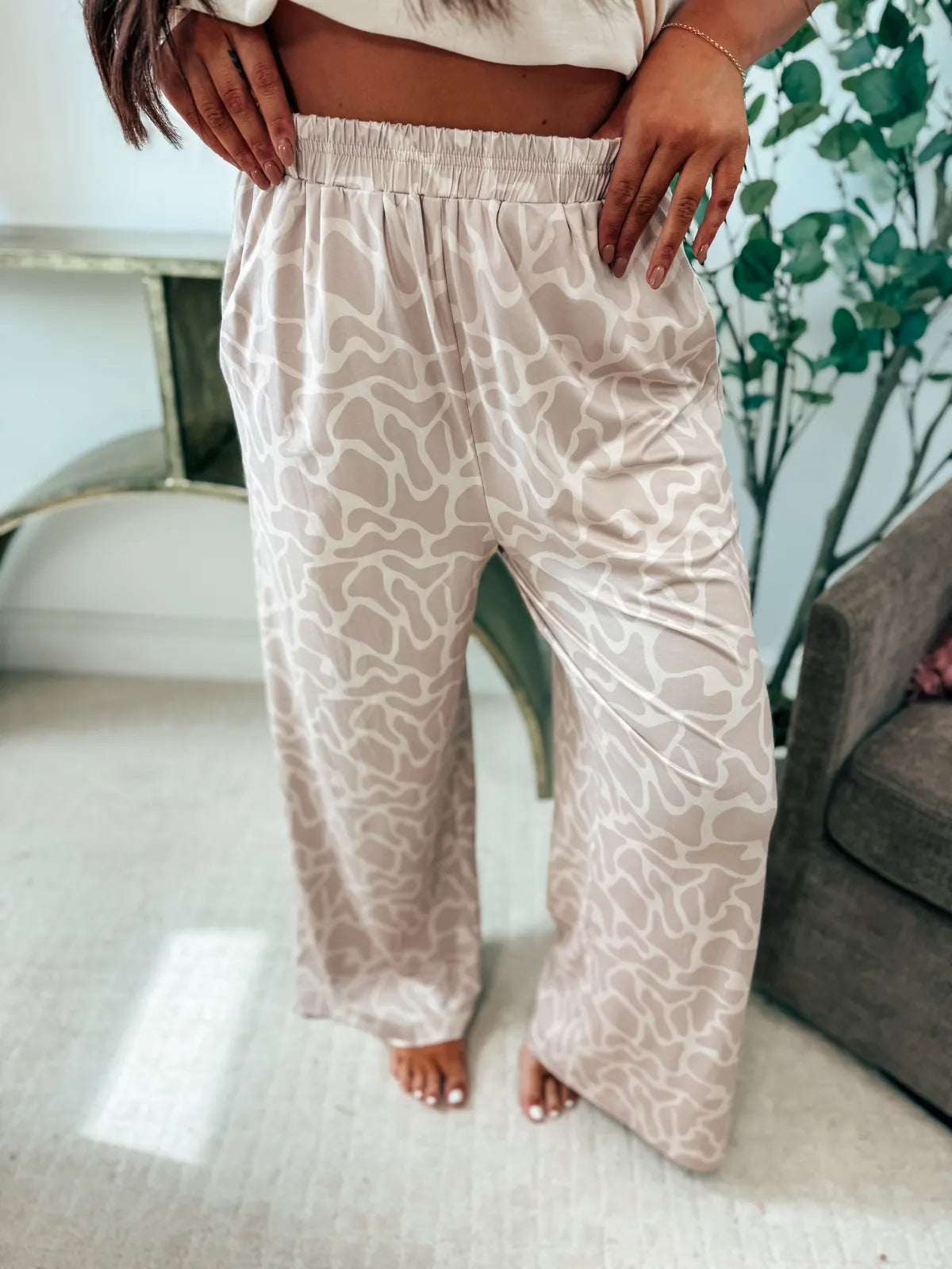 PREORDER Neutral Marsh Camo Stretchy Lounge Pants