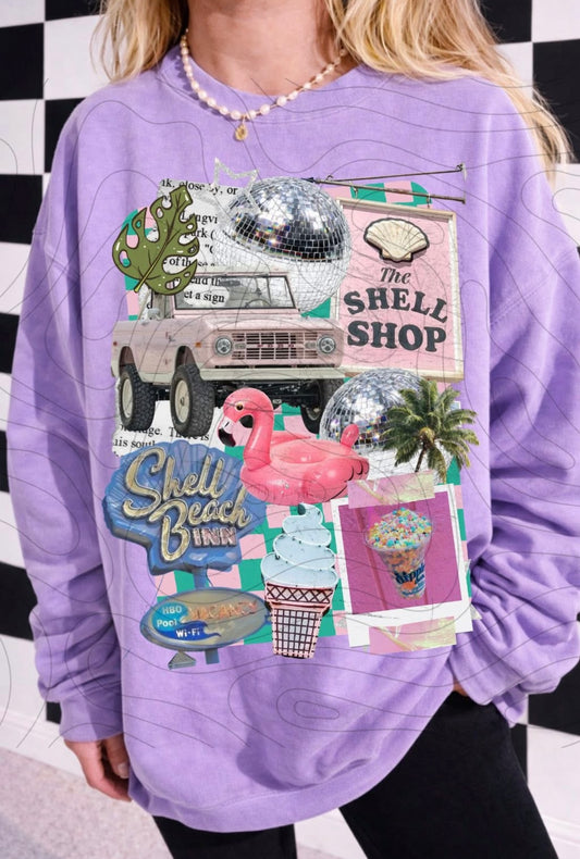 Shell Vacay Collage Tee/Sweatshirt