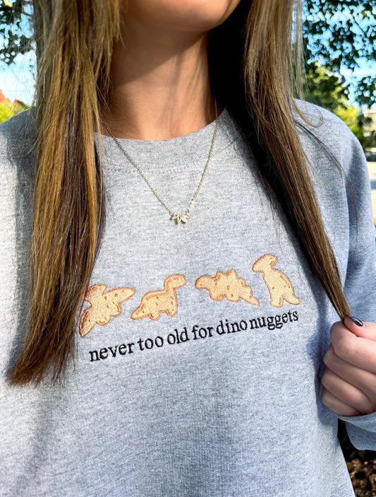 Adult Dino Nuggets Embroidered Sweatshirt