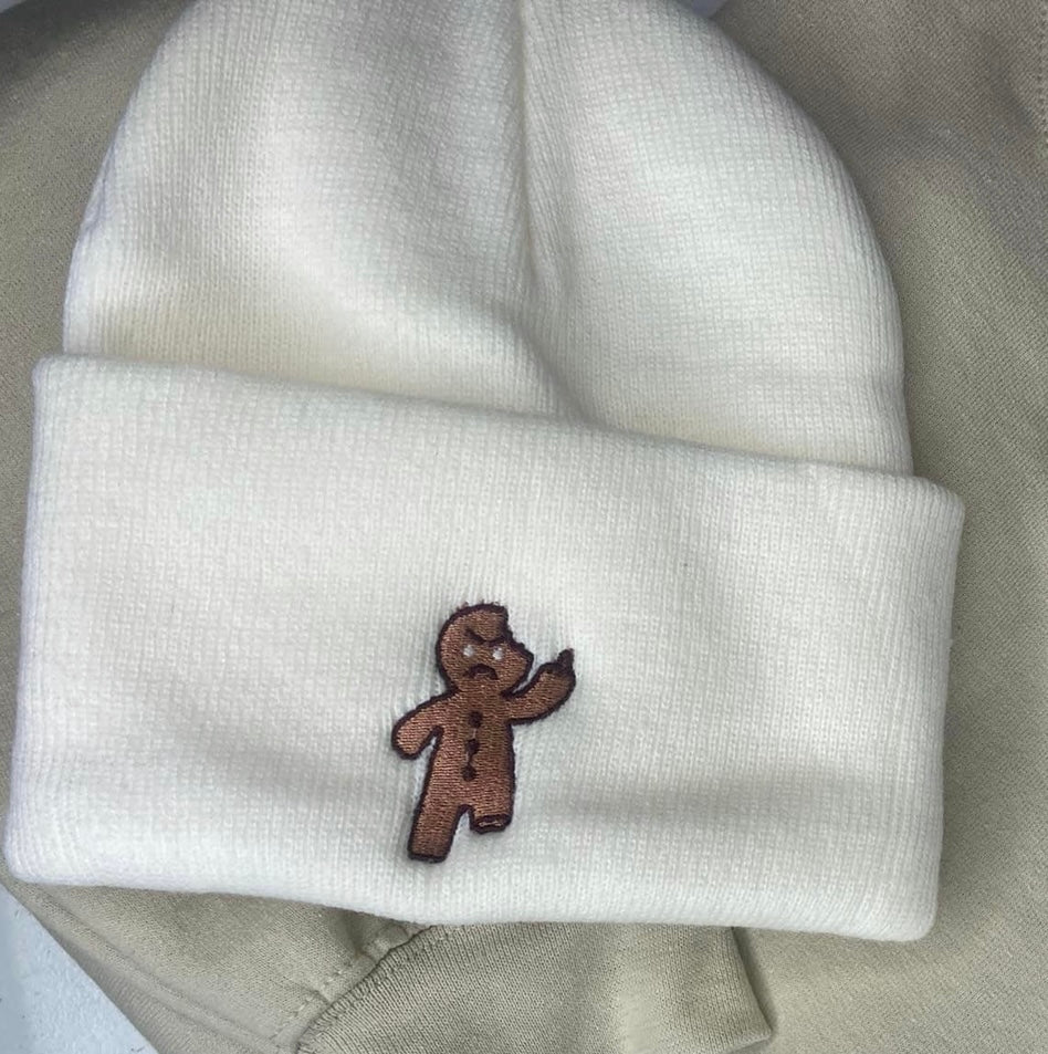 Gingerbread Man Middle Finger Beanie