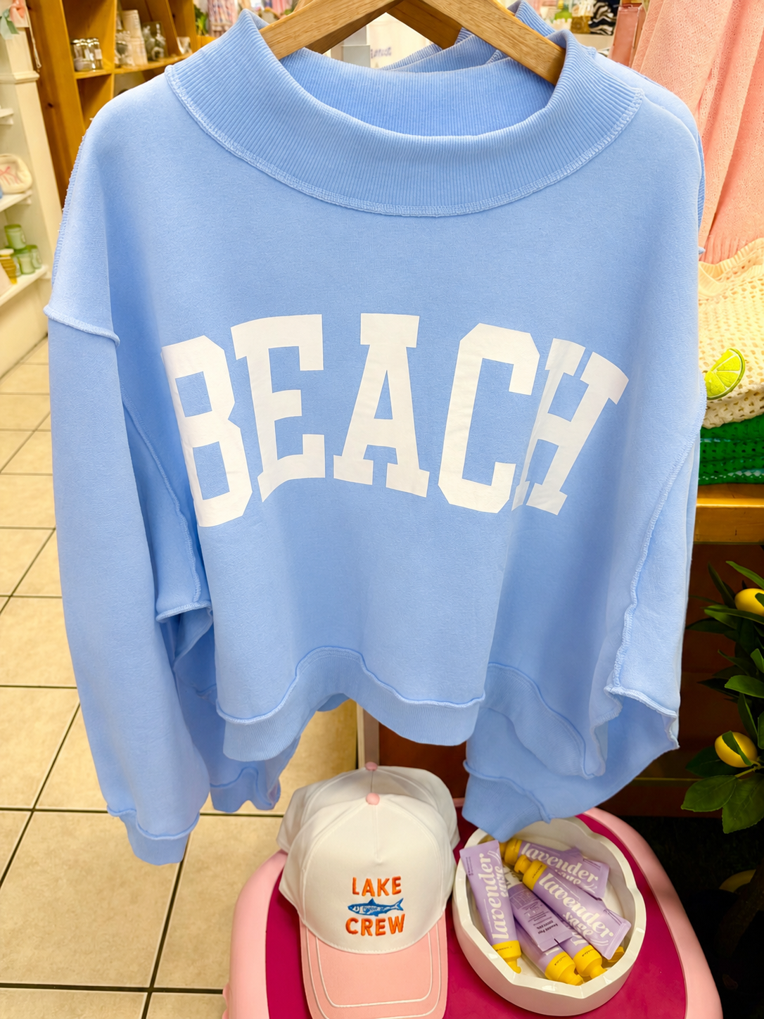 Beach / Lake Reversible Mockneck Sweatshirt
