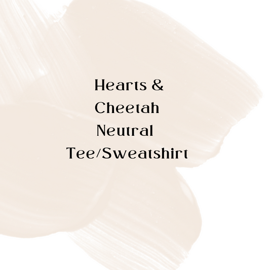 Hearts & Cheetah Tee/Sweatshirt
