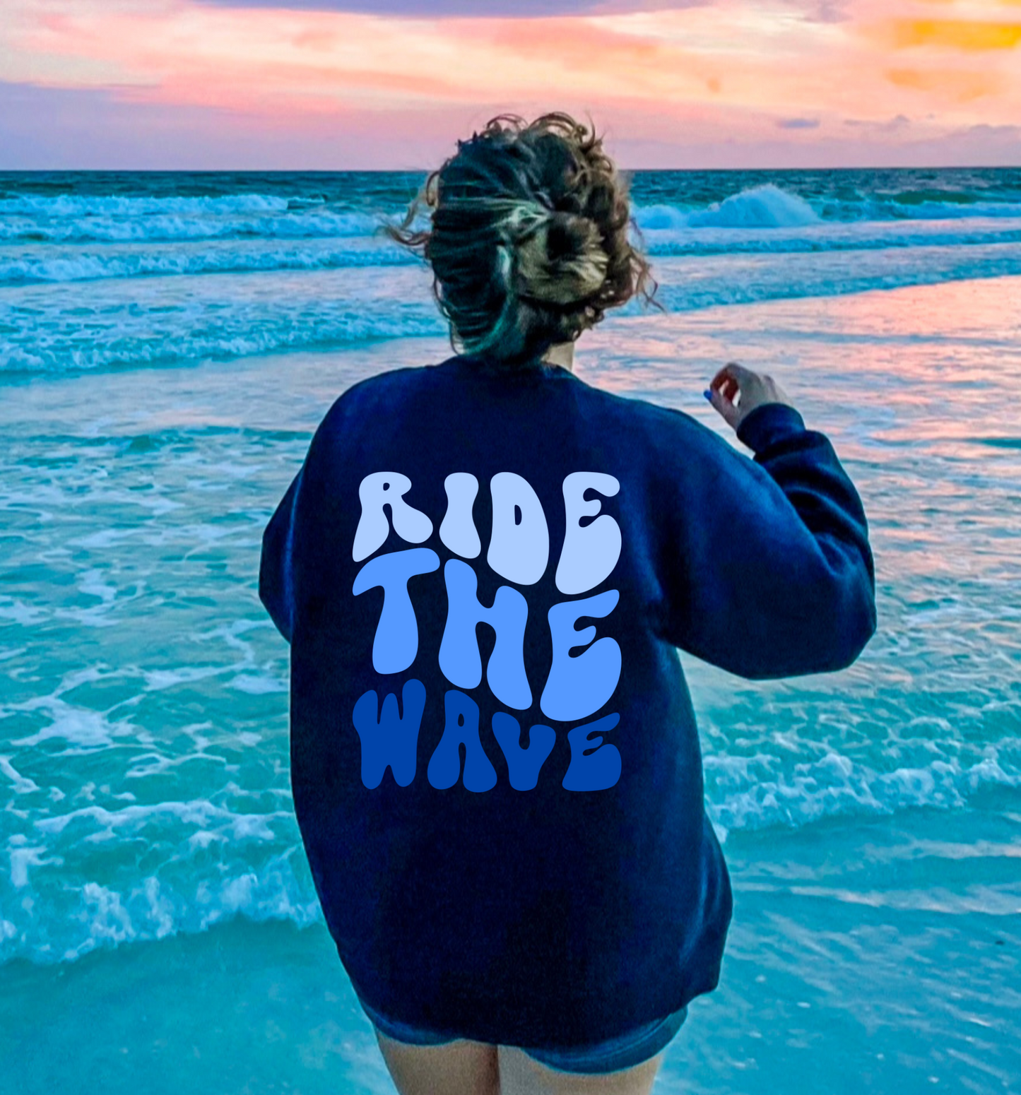 Ride the Wave Curved Tee/Sweatshirt/Hoodie