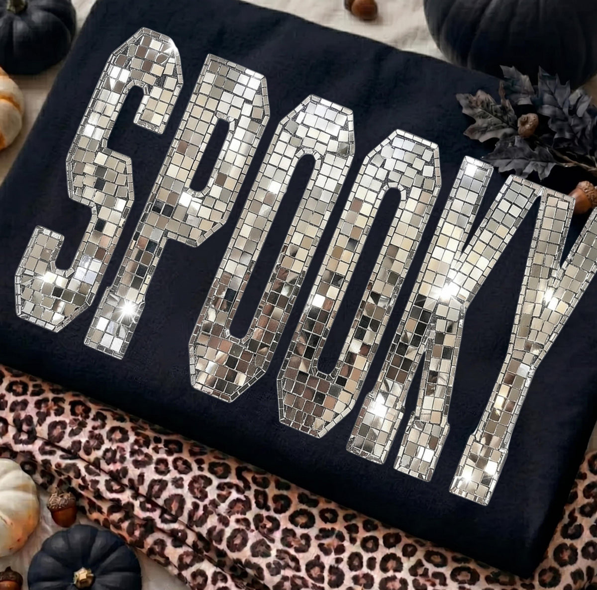 Spooky Faux Glitter Tee
