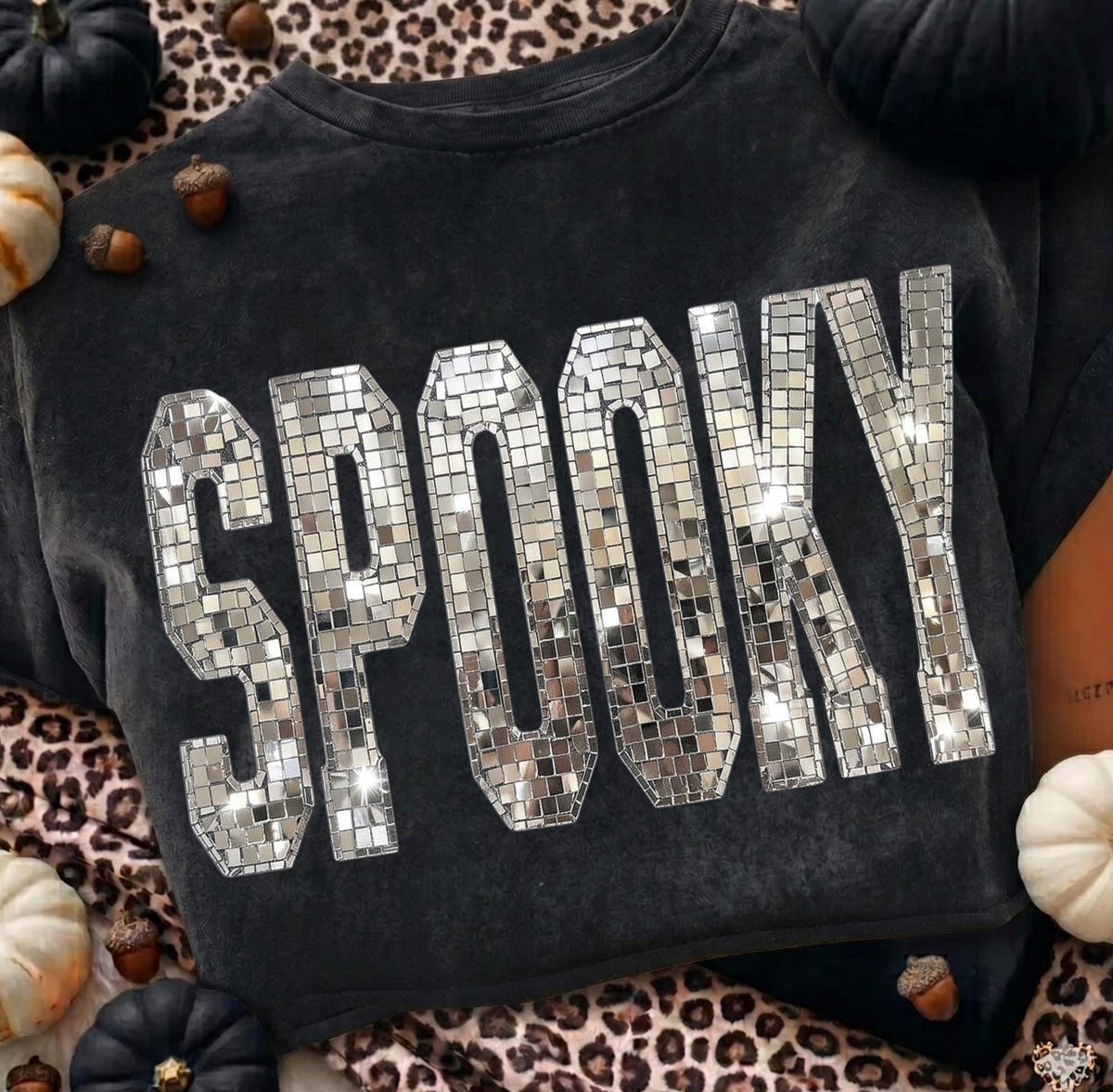 Spooky Faux Glitter Tee