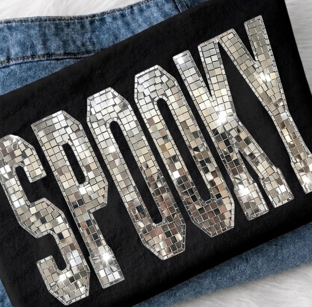 Spooky Faux Glitter Tee