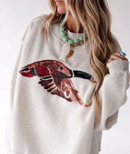 Mallard Ash Embroidered Mockneck