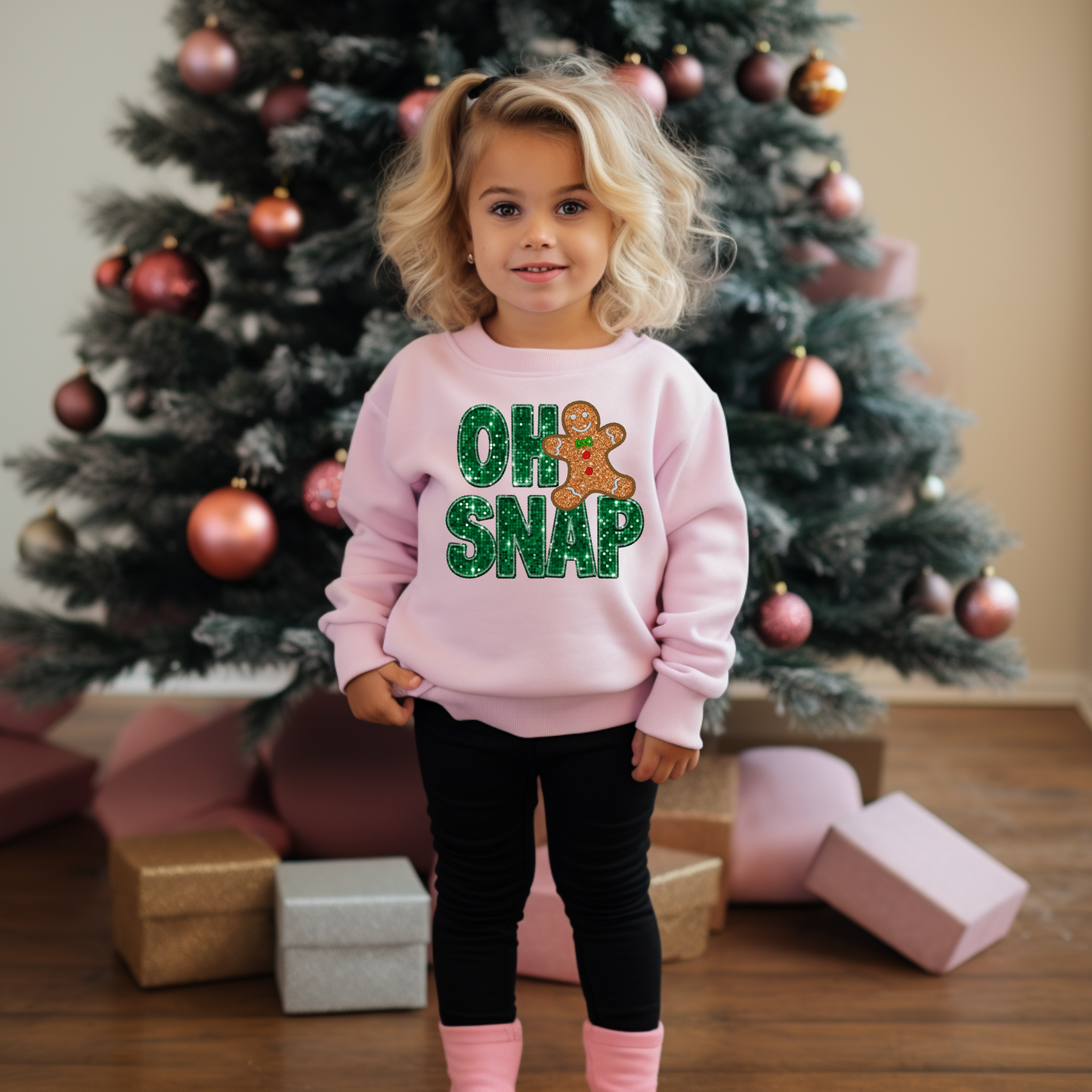 Green Oh Snap Toddler Sweatshirt
